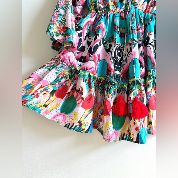 NWT Antica Sartoria Giacomo Cinque Sequin Tassel Italian Capri Mini Sun Dress - Picture 7 of 9